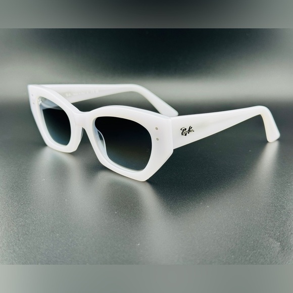 Ray-Ban Zena Bio Based Sunglasses RB4430 Polished White Frame Gray Lens Unisex! main image 13